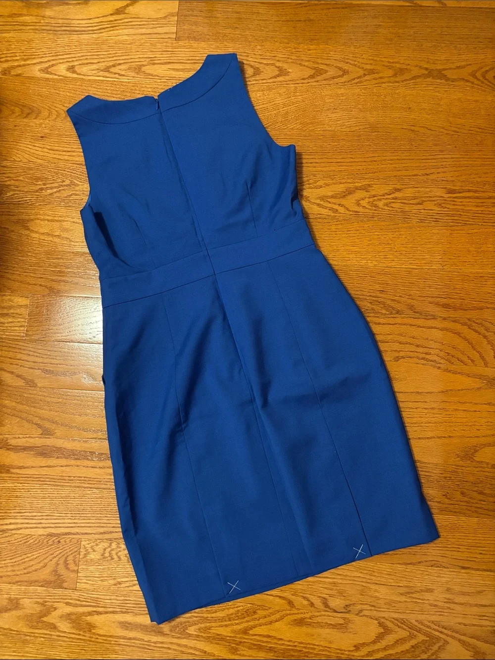 NEW J.Crew Wool Sleeveless Sheath Dress 10P 10 Petite Cobalt Blue Bright Pockets